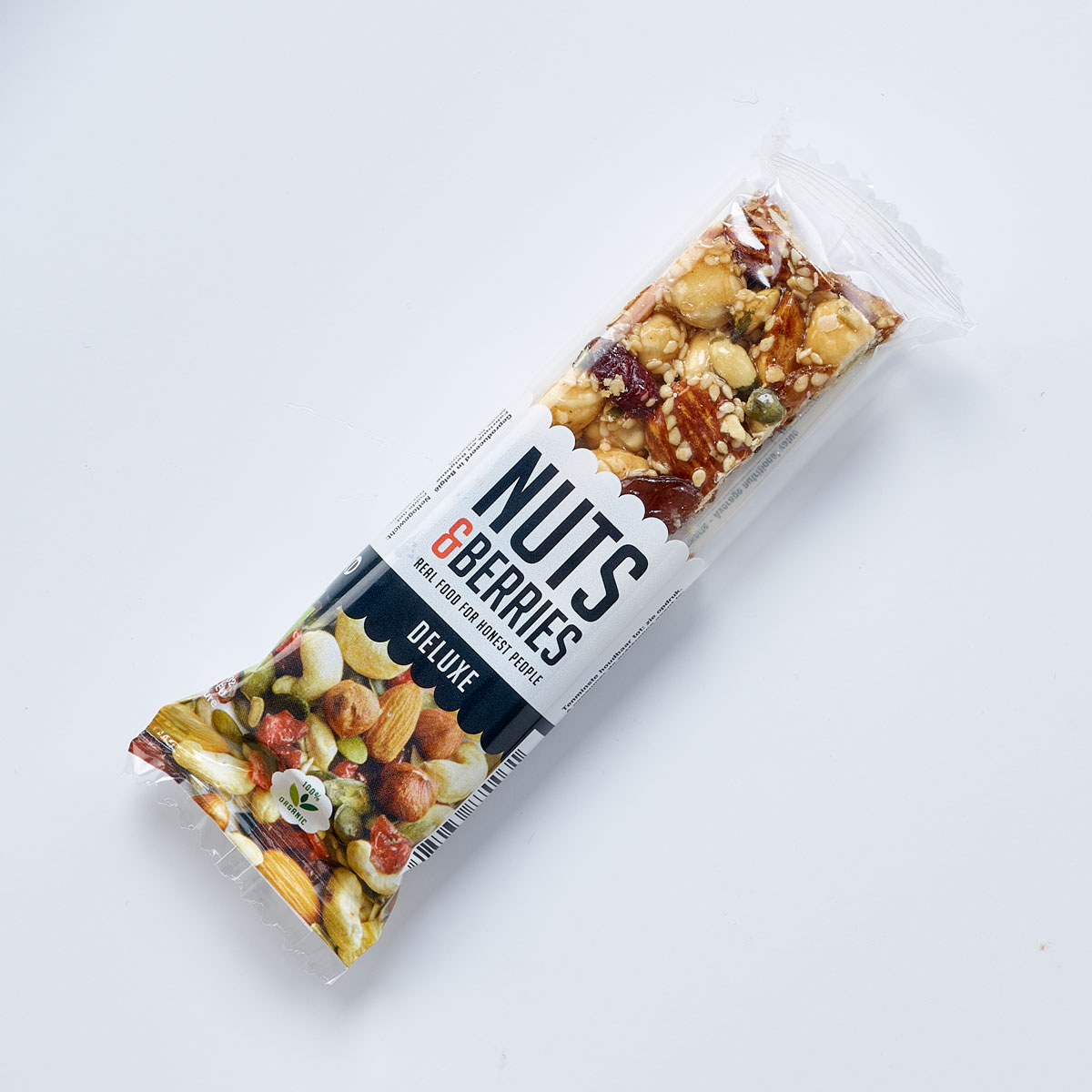 Батончик Nuts & Berries Deluxe горіховий з журавлиною та насінням гарбуза органічний 40 г - фото 2
