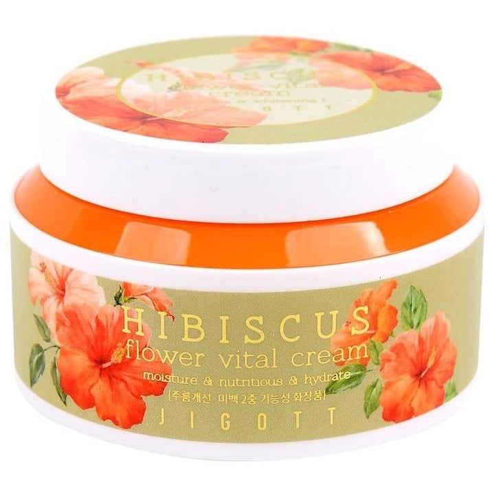 Крем для лица Jigott Hibiscus Flower Vital Cream Гибискус, 100 мл - фото 1