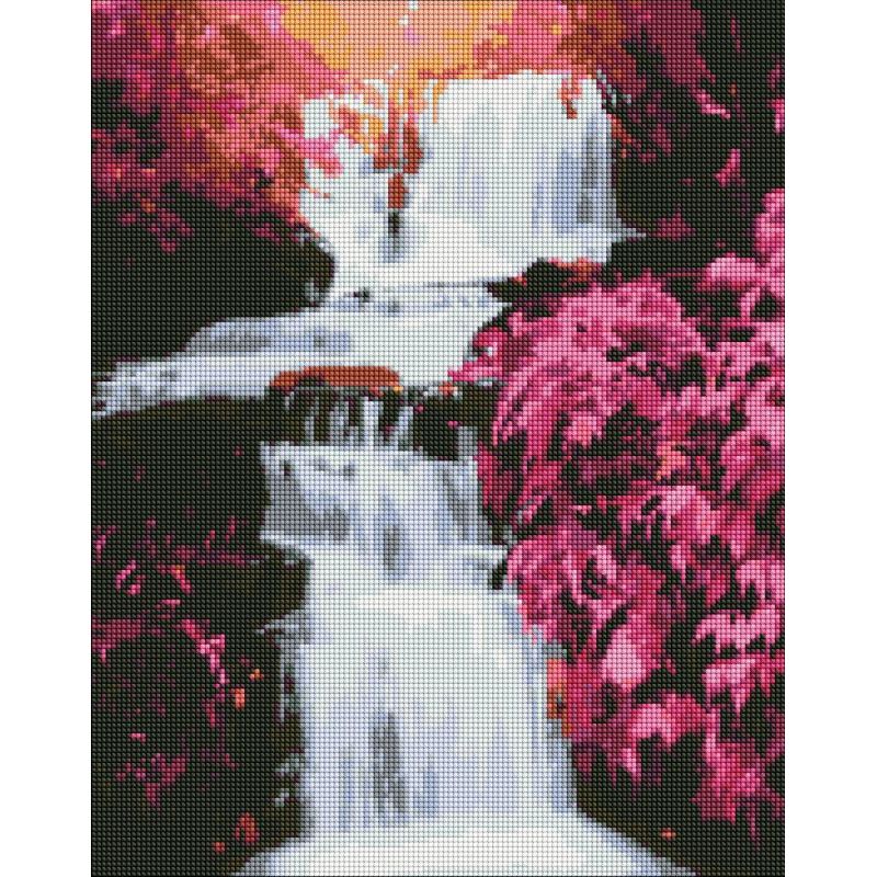 Алмазная мозаика Ideyka Тропический водопад AMO7236 40х50 см - фото 1