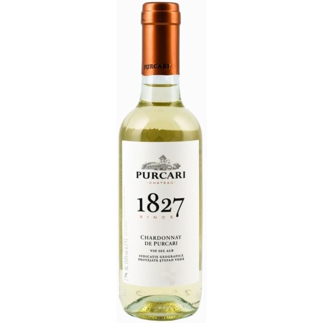 Вино Purcari Chardonnay, біле, сухе, 0,375 л - фото 1