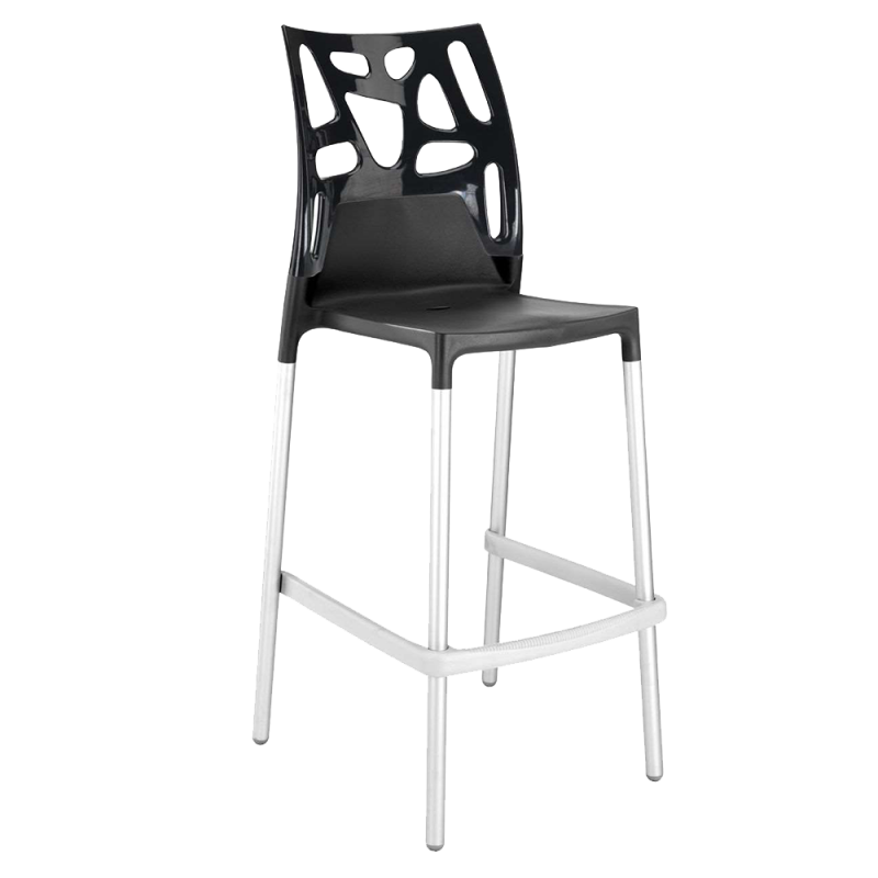 Барний стілець Papatya X-Treme Ego-Rock, чорний з білим (4820128120338) - фото 1