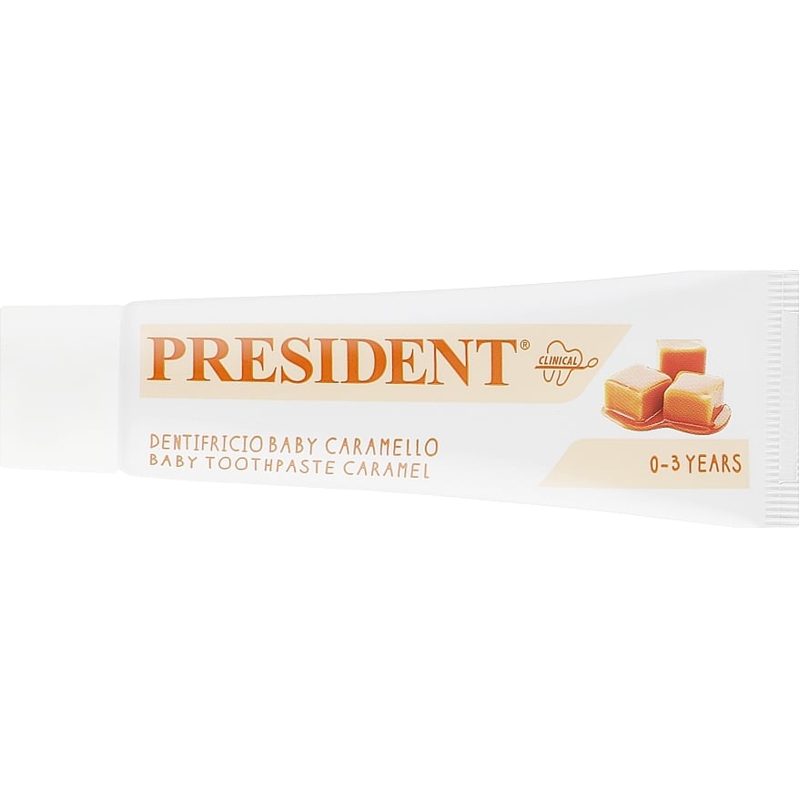 Зубна паста President Baby Toothpaste Caramel 0-3 years 30 мл - фото 2