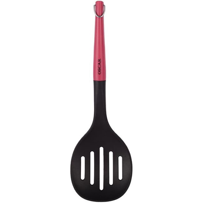 Шумовка Oscar Chef, силикон, 34,4 см, черная с розовым (OSR-5005/6) - фото 1