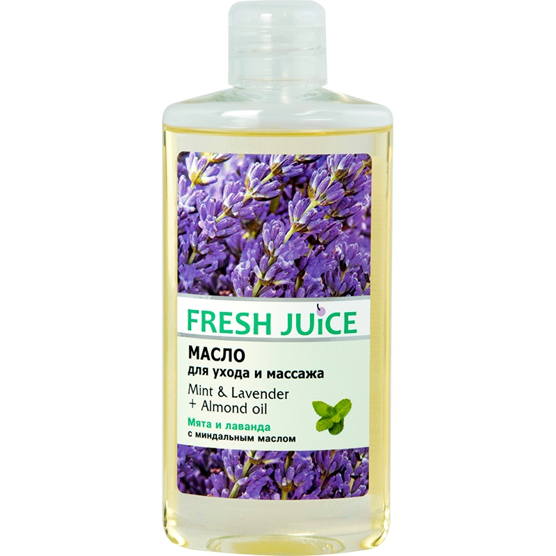 Олія для догляду та масажу Fresh Juice Mint & Lavender + Almond oil 150 мл - фото 1