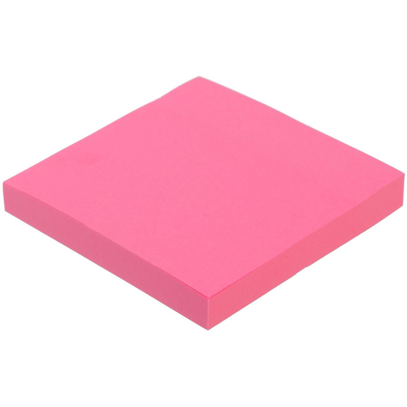 Блок бумаги для заметок Buromax Neon с клейким слоем 75х75 мм 100 листов розовый (BM.2382-10) - фото 2