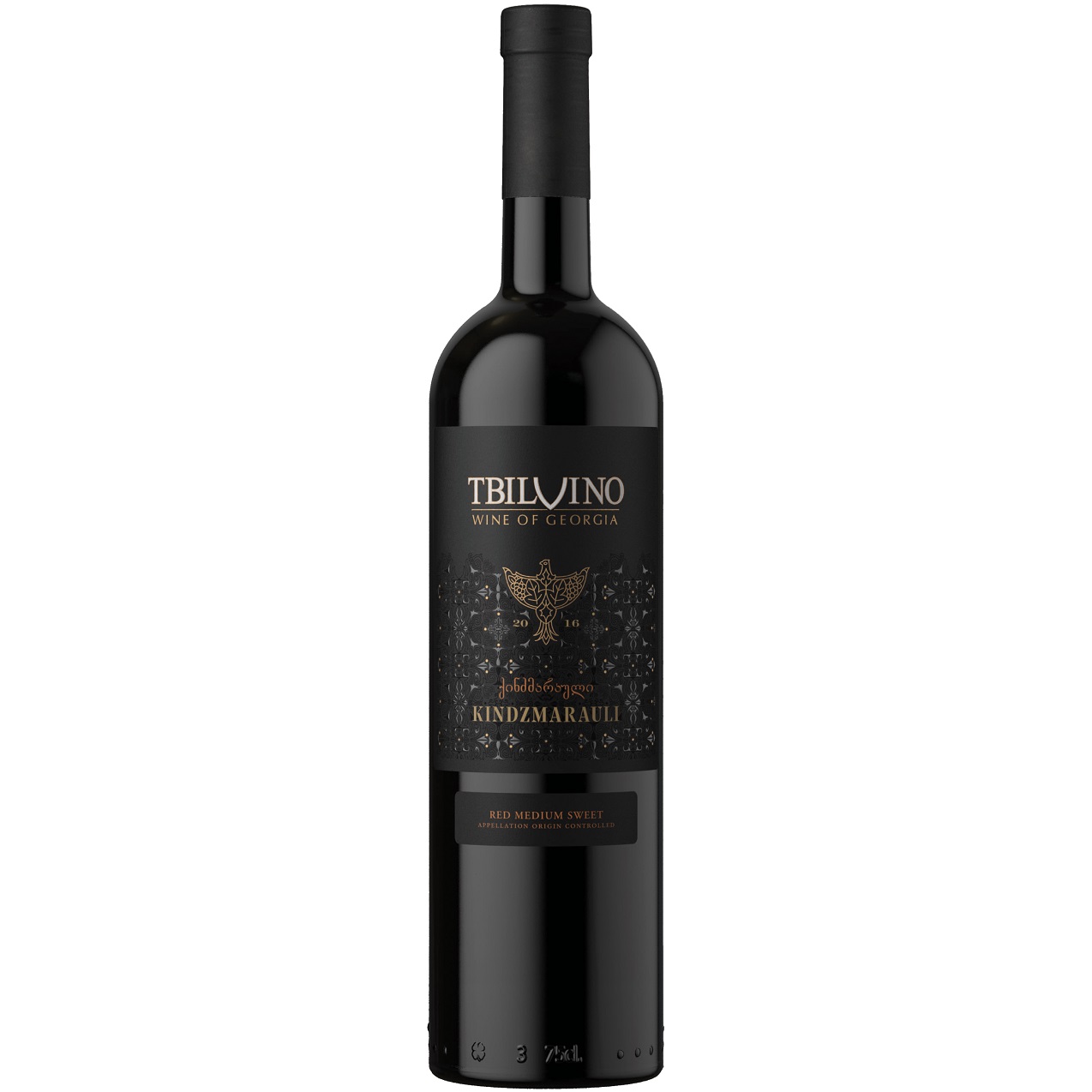 Вино Tbilvino Kindzmarauli, червоне, напівсолодке, 12,5%, 0,75 л - фото 1
