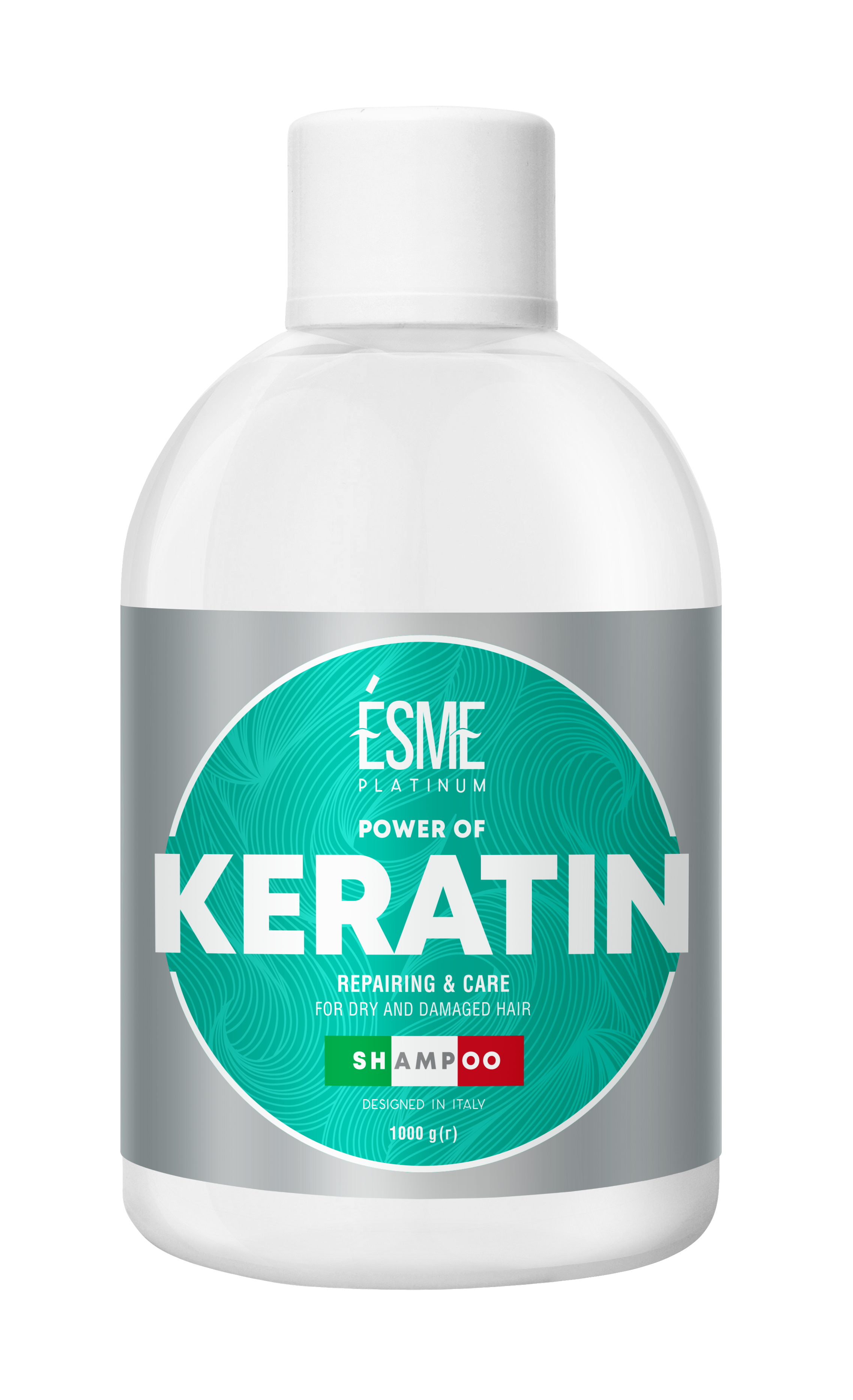 Шампунь Esme Platinum Keratin з кератином, для сухого та пошкодженого волосся, 1000 мл - фото 1
