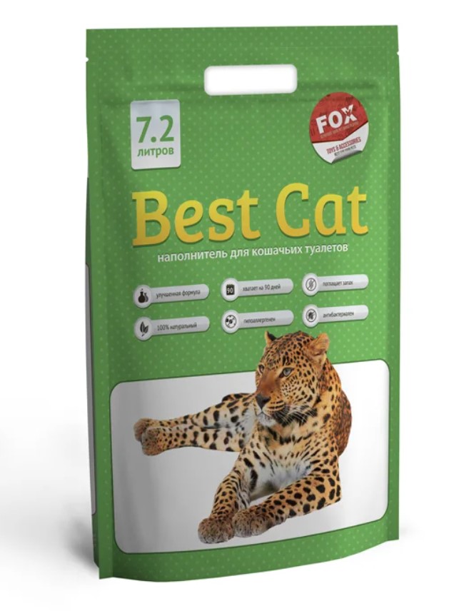 Силікагелевий наповнювач для котячого туалету Best Cat Green Apple, 7,2 л (SGL015) - фото 1