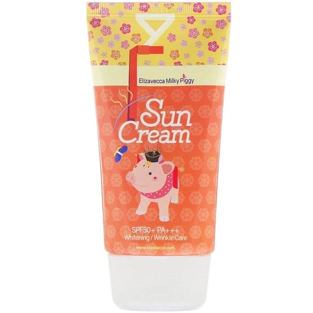 Солнцезащитный крем для лица Elizavecca Milky Piggy Sun Cream Spf 50+ 50 мл - фото 1