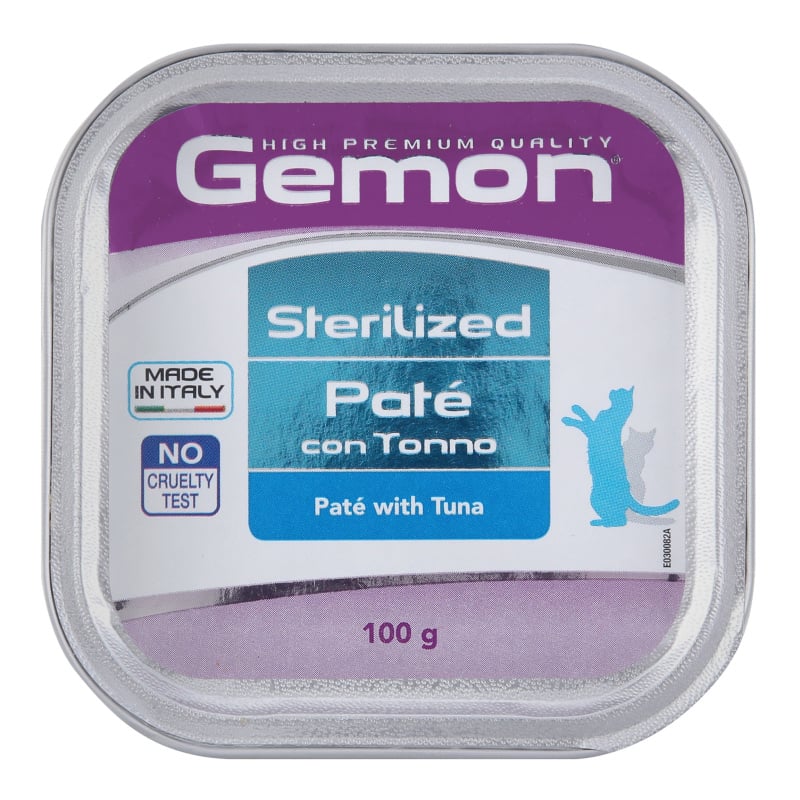 Паштет для дорослих котів Gemon Cat Wet Sterilized тунець, 100 г (70300834) - фото 1