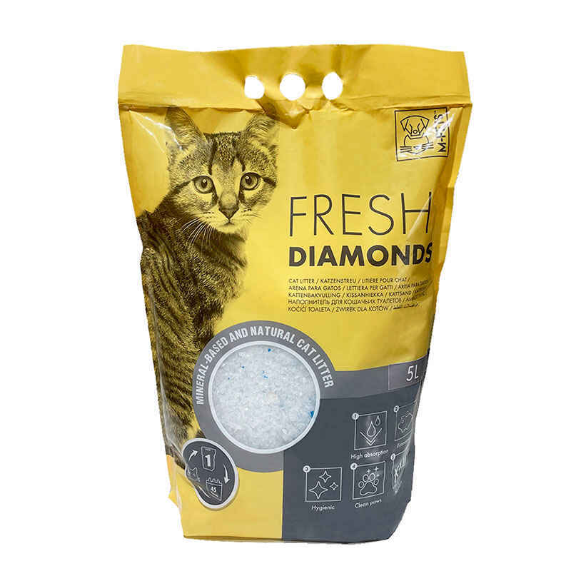 Наповнювач для котячого туалету M-Pets Fresh Diamonds Silica Cat Litter Unscented 15 л - фото 1