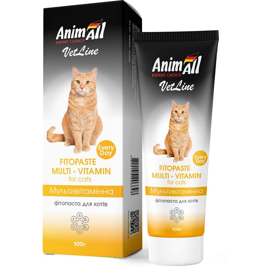 Фітопаста AnimAll VetLine Multivitamin для котів, 100 г (150568) - фото 1