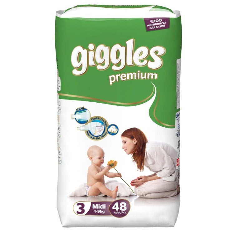 Підгузки дитячі Giggles Premium 3 (4-9 кг), 48 шт. - фото 1