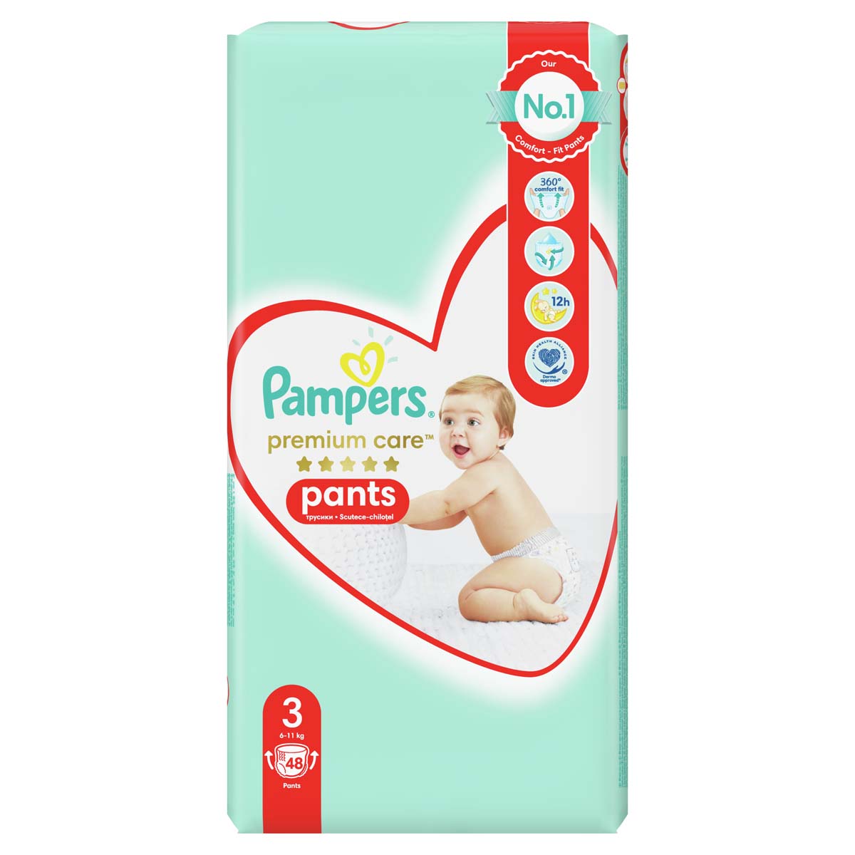 Підгузки-трусики Pampers Premium Care Pants 3 (6-11 кг), 48 шт. - фото 2