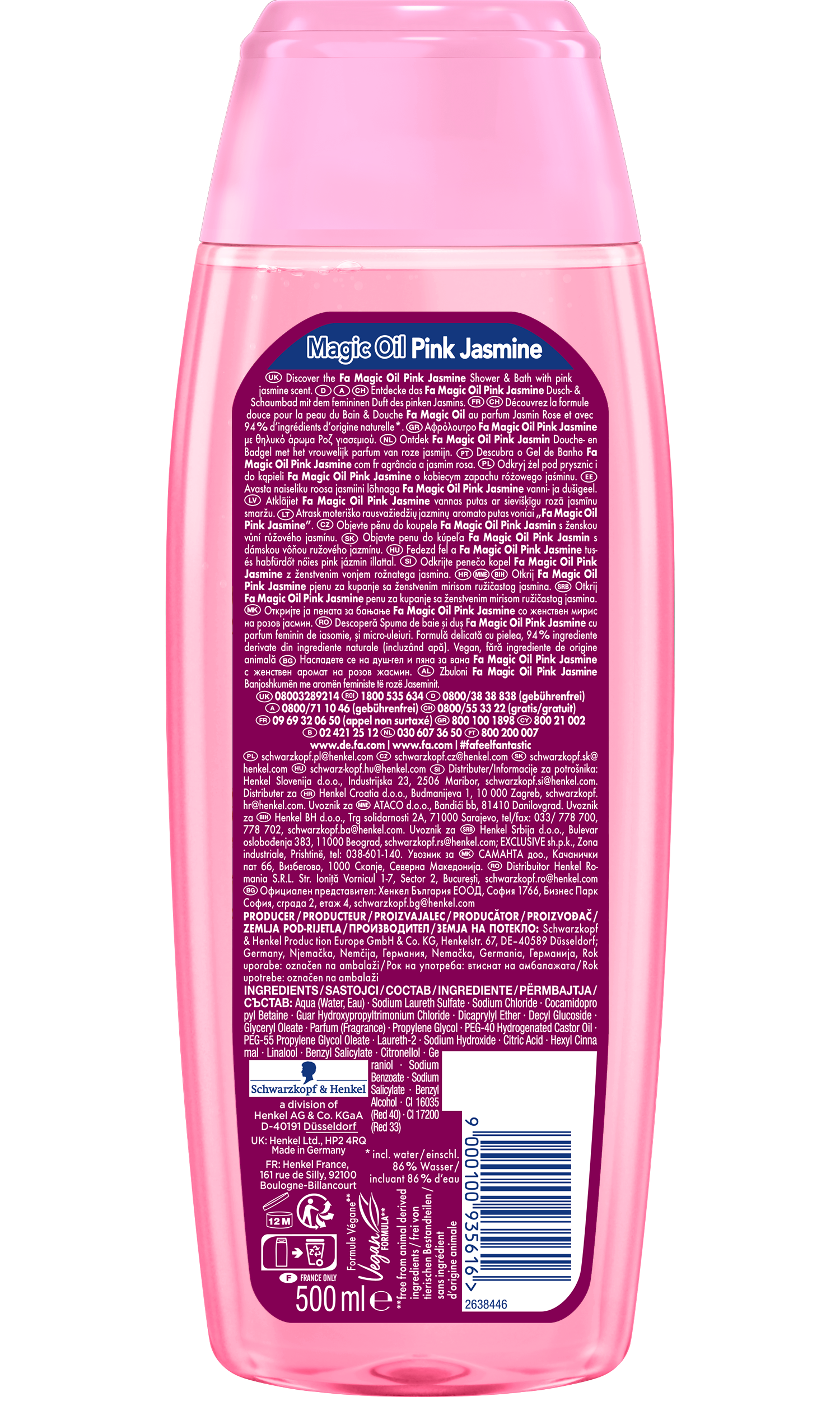 Гель для душа Fa Magic Oil з ароматом рожевого жасмину, 500 мл - фото 3