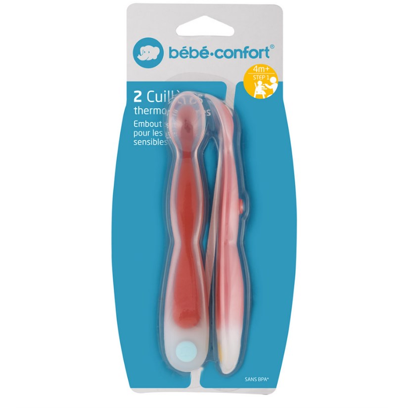 Ложечки Bebe Confort Heat-Sensitive Mum's Spoons, термочувствительные, размер S1, 2 шт, красные (3105206400) - фото 2