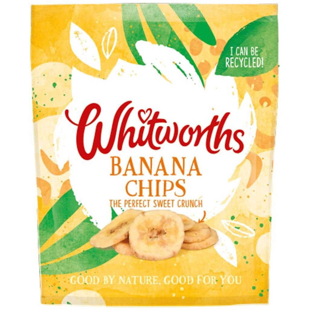 Запечені бананові чипси Whitworths підсолоджені 175 г - фото 1