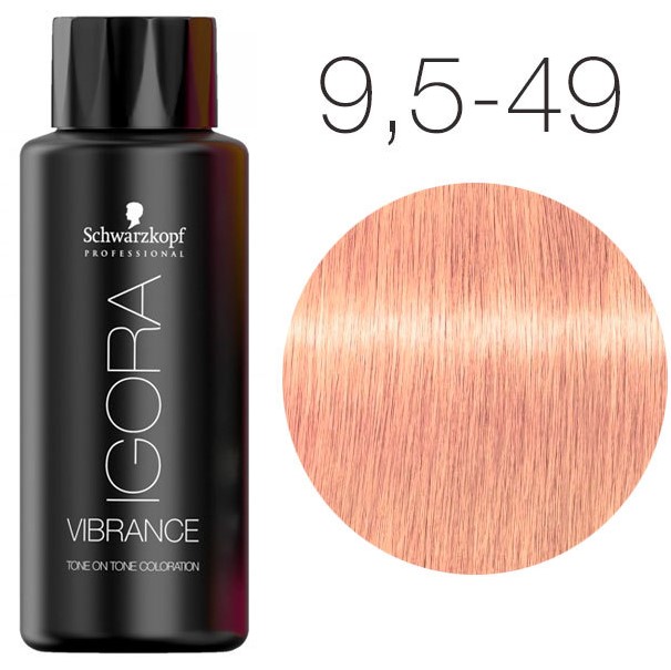 Деміперманентна фарба для волосся Schwarzkopf Professional Igora Vibrance, відтінок 9,5-49 (світлий блонд пастельний перламутровий), 60 мл (2298565) - фото 2