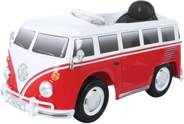 Электромобиль Rollplay Микроавтобус VW bus T2 12V RC, на радиоуправлении, красный (39212) - фото 1