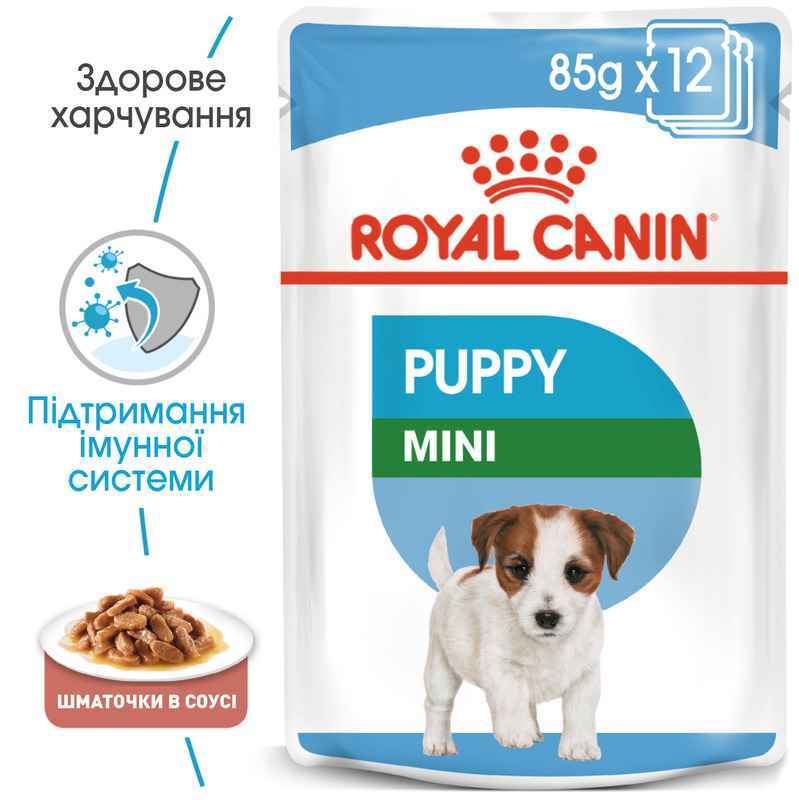 Вологий корм Royal Canin Mini Puppy для цуценят собак дрібних порід, 85 г (10990019) - фото 2