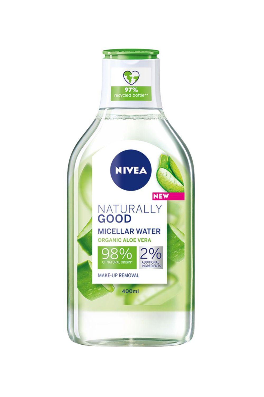 Мицеллярная вода Nivea Naturally Good, с алоэ вера, 400 мл (87148) - фото 1