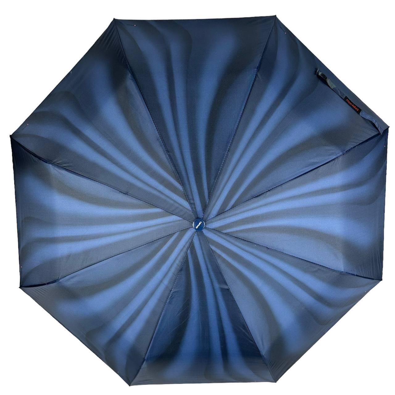 Жіноча складана парасолька напівавтомат Toprain 97 см синя - фото 4
