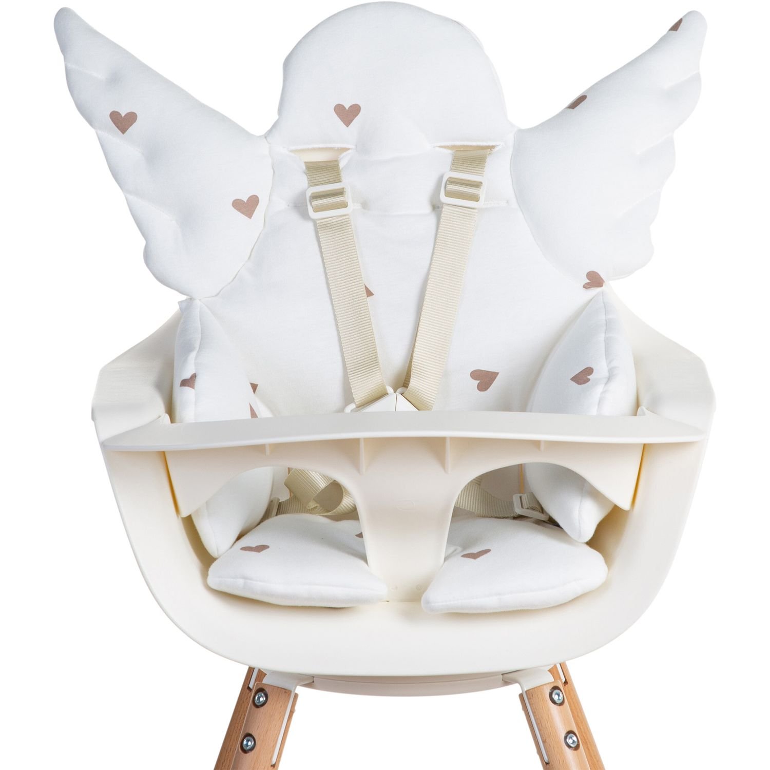 Подушка к стулу для кормления Childhome Angel Hearts, белая (CCASCJOH) - фото 2