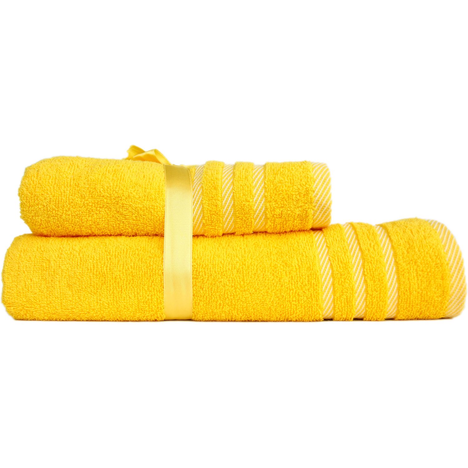 Набір рушників Izzihome Rubin Stripe2 yellow, 50х90 см, 70х130 см, жовтий (604118) - фото 2