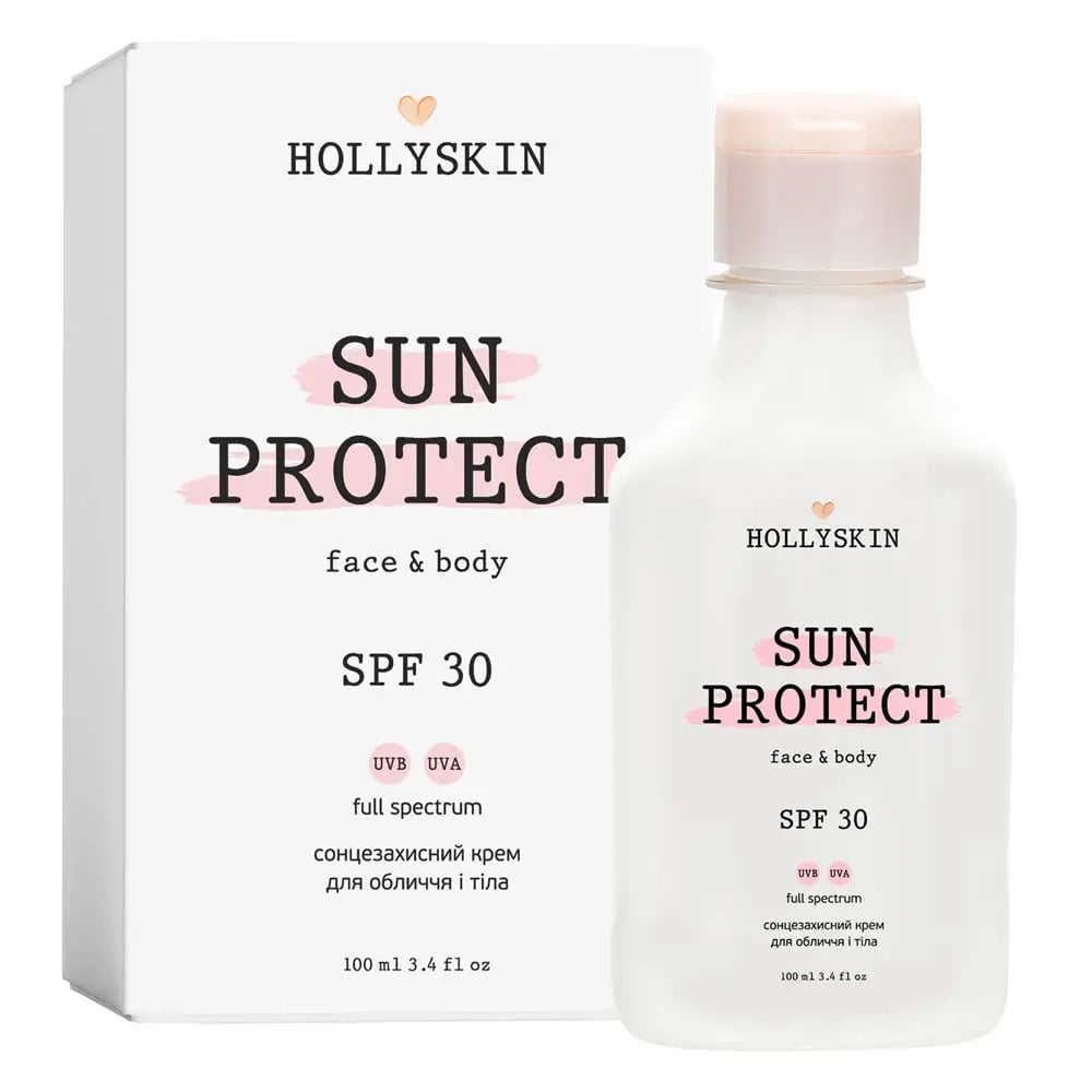 Сонцезахисний крем для обличчя і тіла Hollyskin Sun Protect SPF 30, 100 мл - фото 2
