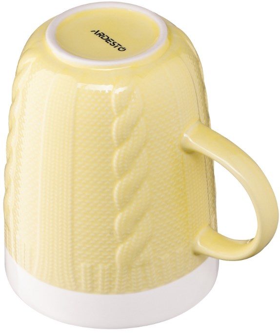 Чашка Ardesto Кnitti, 330 мл, желтый (AR3457Y) - фото 5
