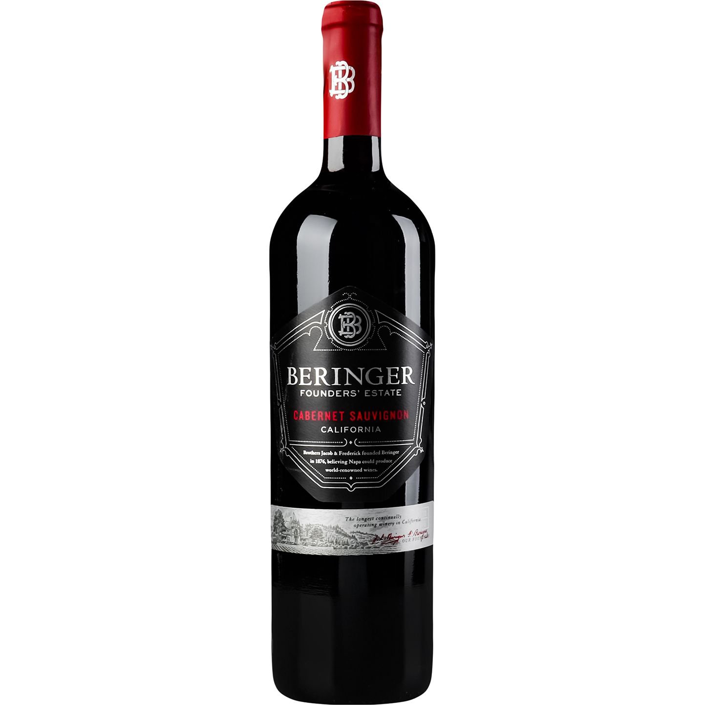 Вино Beringer Founder's Estate Cabernet Sauvignon, червоне, сухе, 0,75 л - фото 1