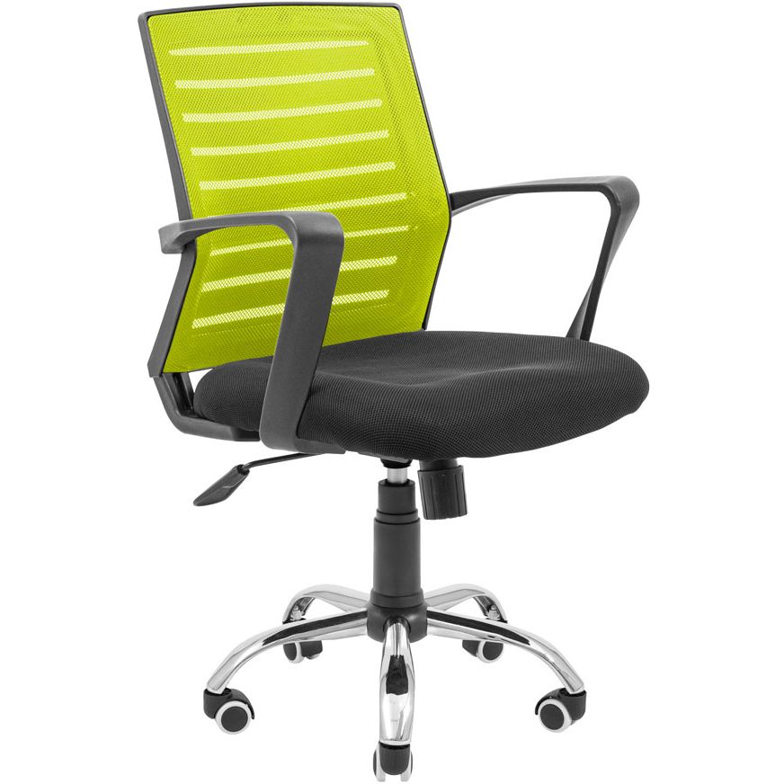 Кресло офисное Richman Флеш Ю Хром М-1 Tilt сетка черный + желтый (RCM-1124) - фото 1