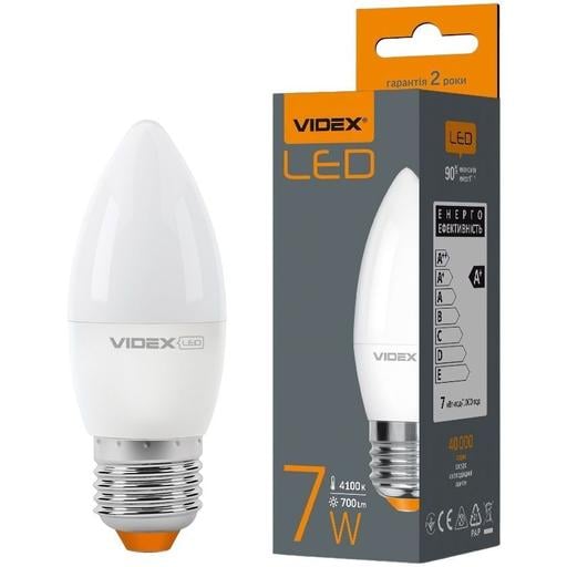 Светодиодная лампа LED Videx C37e 7W E27 4100K (VL-C37e-07274) - фото 1
