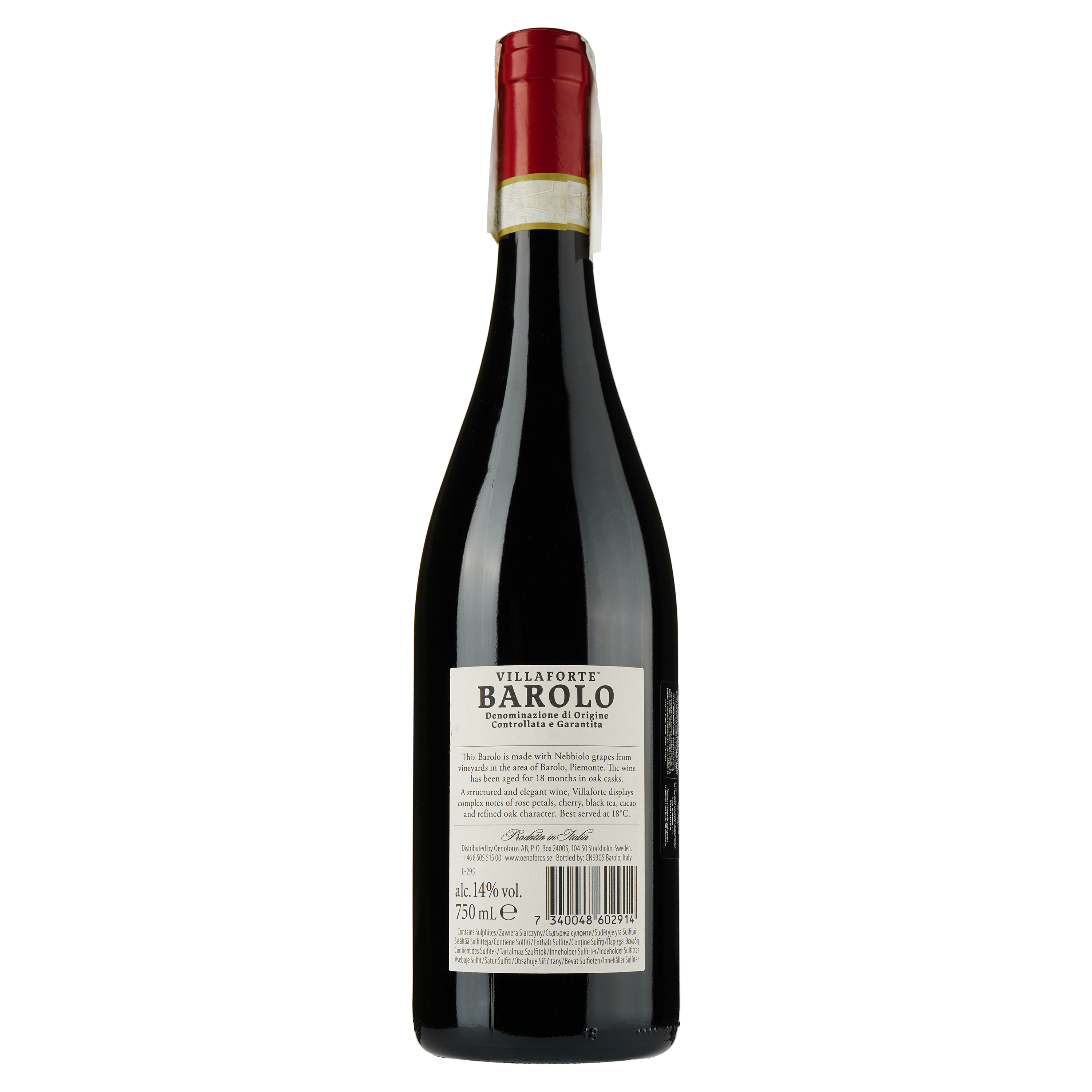 Вино Mare Magnum Barolo Villa Forte, красное, сухое, 14%, 0,75 л - фото 2