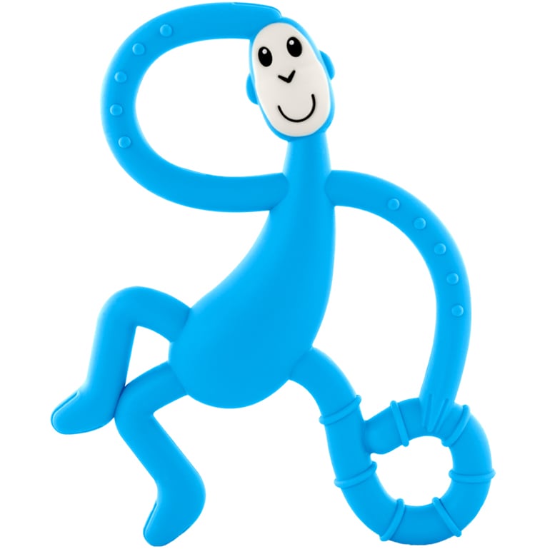 Игрушка-прорезыватель Matchstick Monkey Танцующая Обезьянка, 14 см, голубая (MM-DMT-007) - фото 1