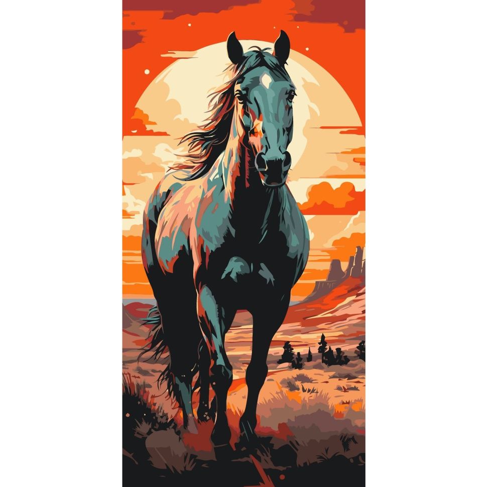 Картина за номерами ArtCraft Horse art 11541-AC 40х80 см - фото 1