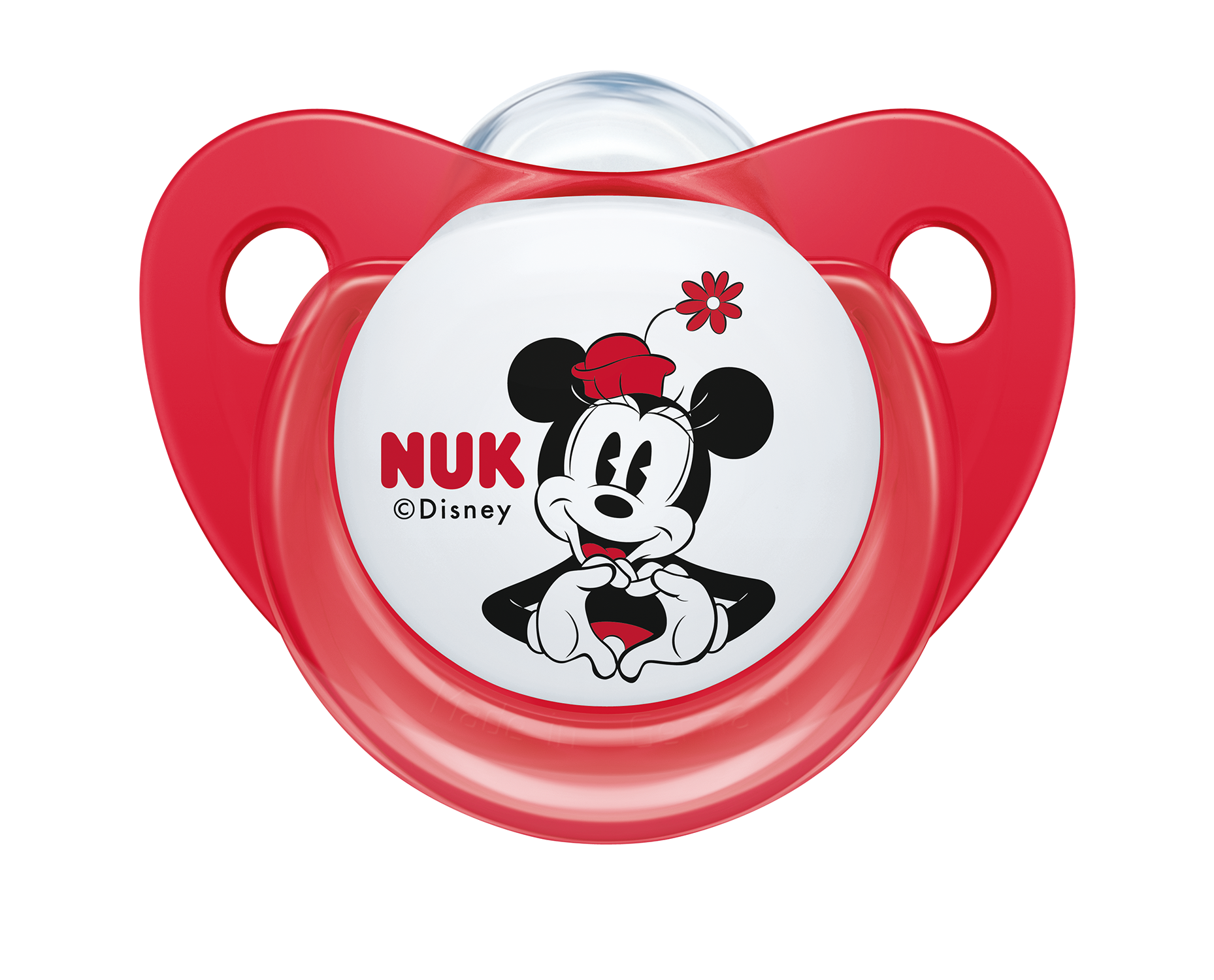 Пустушка силіконова Nuk Trendline Disney Mickey, ортодонтична, 6-18 міс., червоний з білим, 2 шт. (3952950) - фото 4