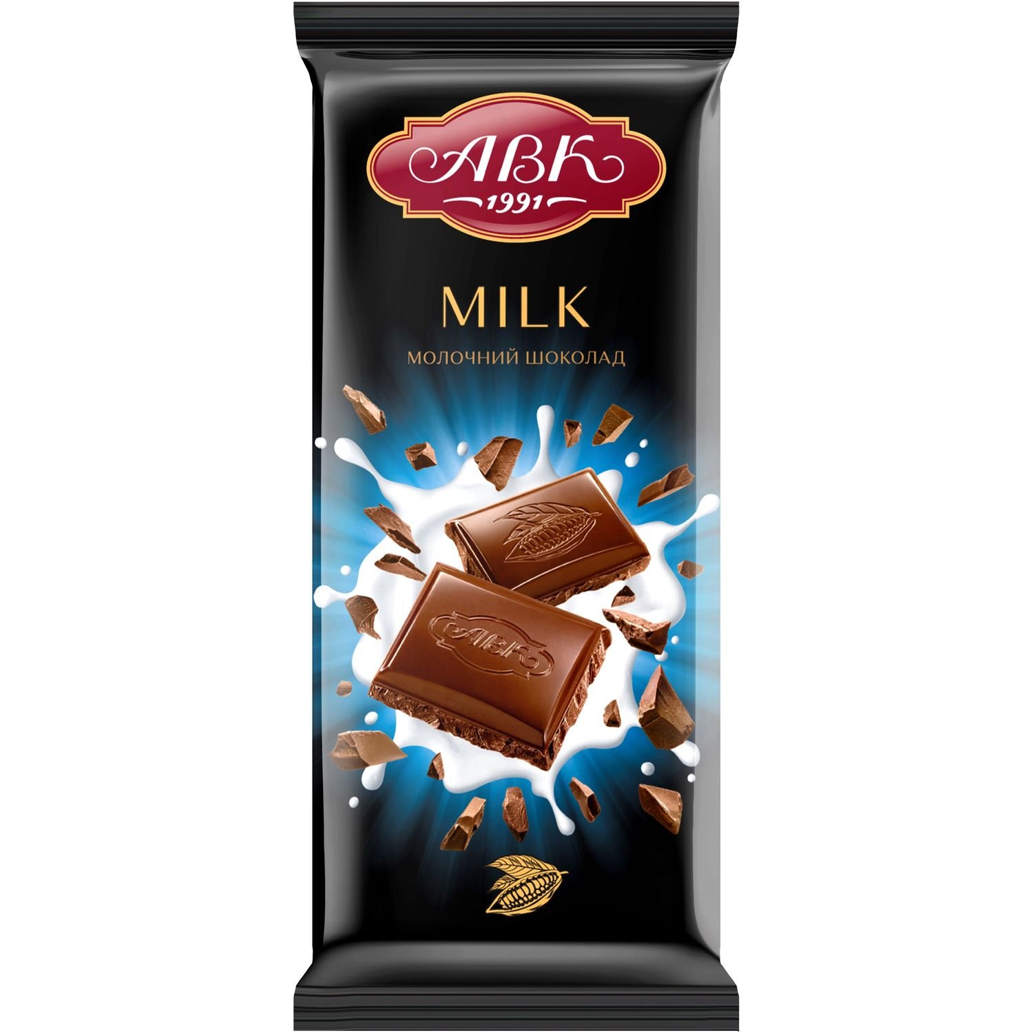 Шоколад молочний АВК Milk 90 г - фото 1