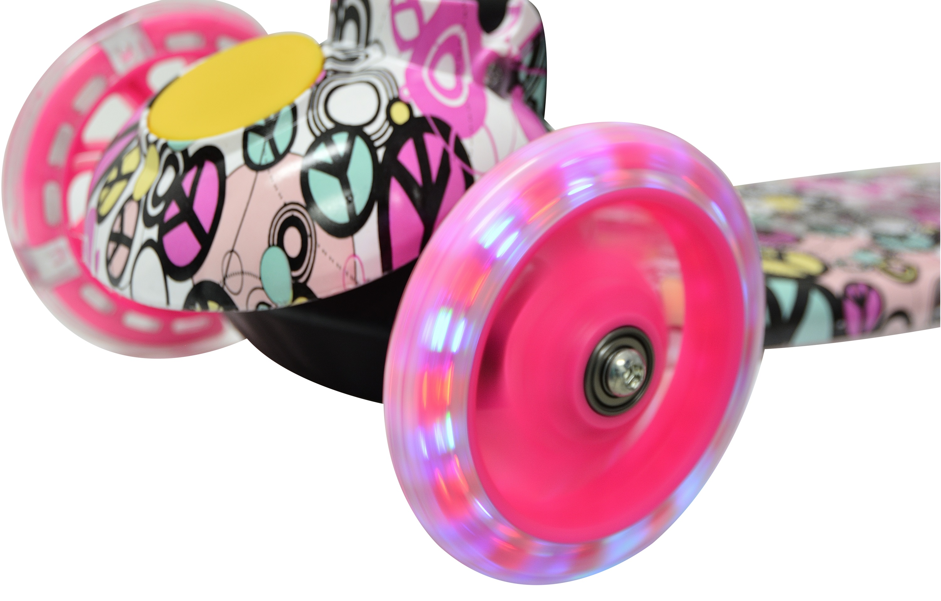 Самокат Daddychild HD009TW-Pink, с подсветкой колес, розовый (HD009TW-Pink) - фото 5