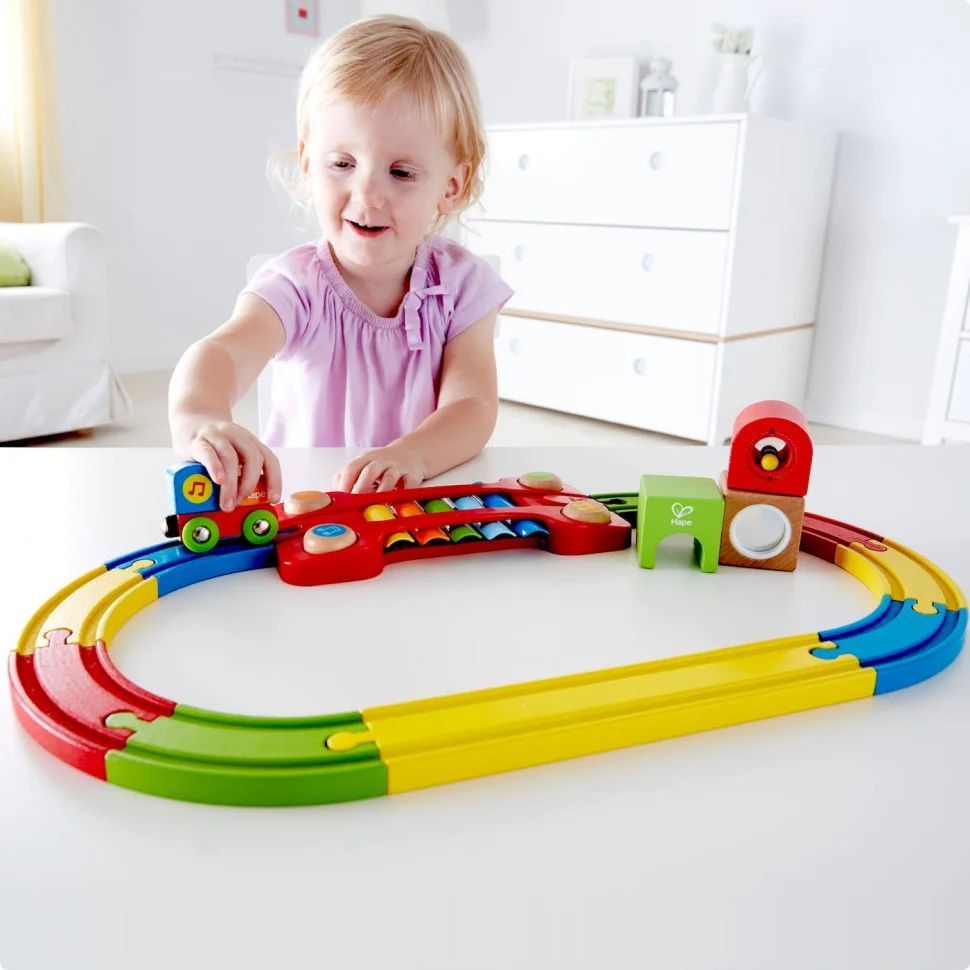 Іграшкова залізниця Hape із ксилофоном 14 елементів (E3822) - фото 4