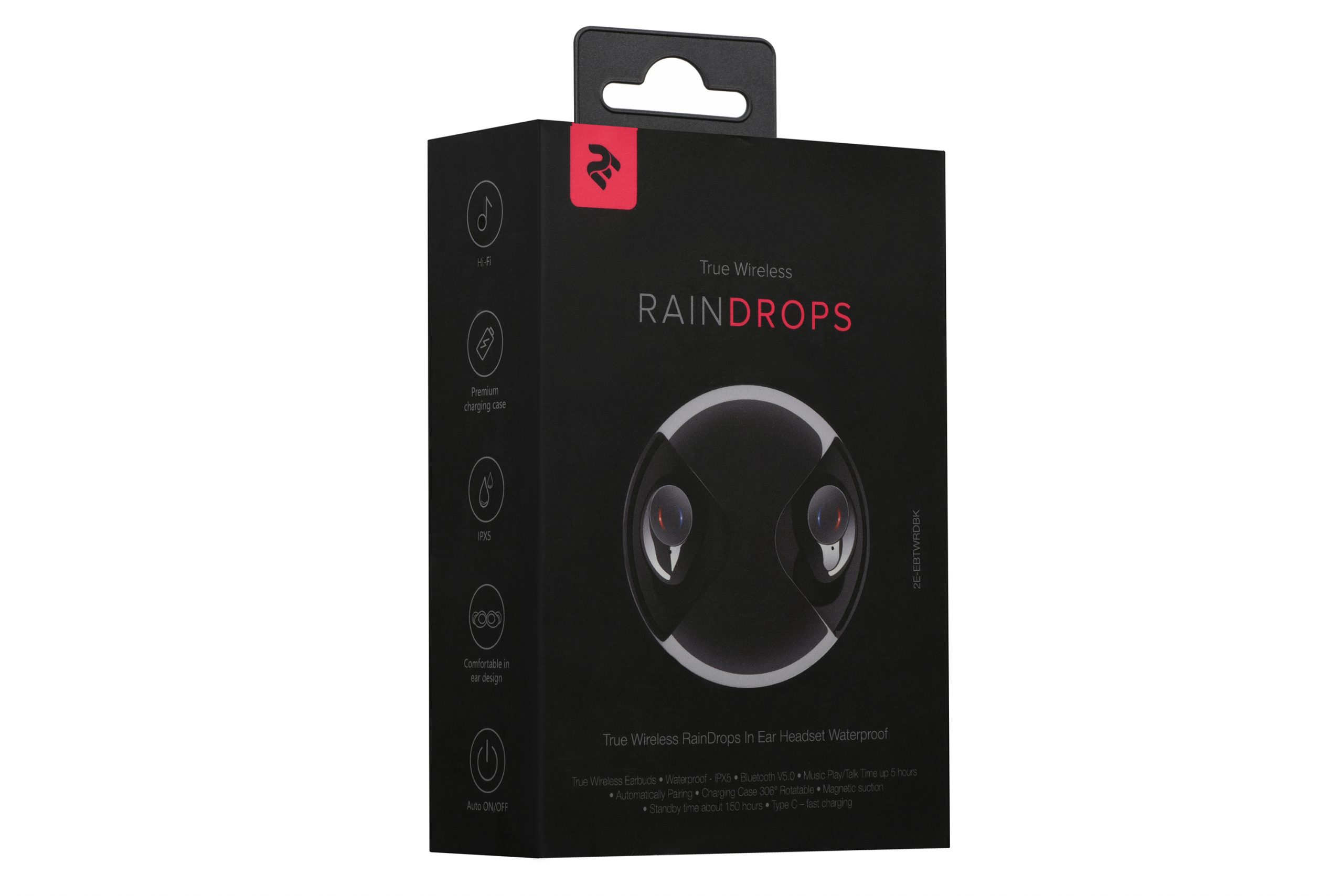 Навушники 2E RainDrops True Wireless True Wireless Waterproof Black - фото 5