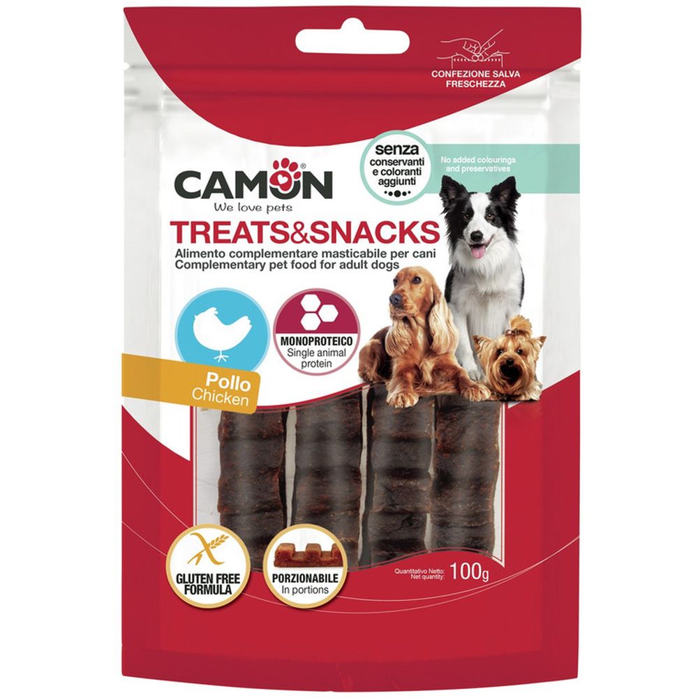 Ласощі для собак Camon Treats & Snacks Батончик з курки, 100 г - фото 1