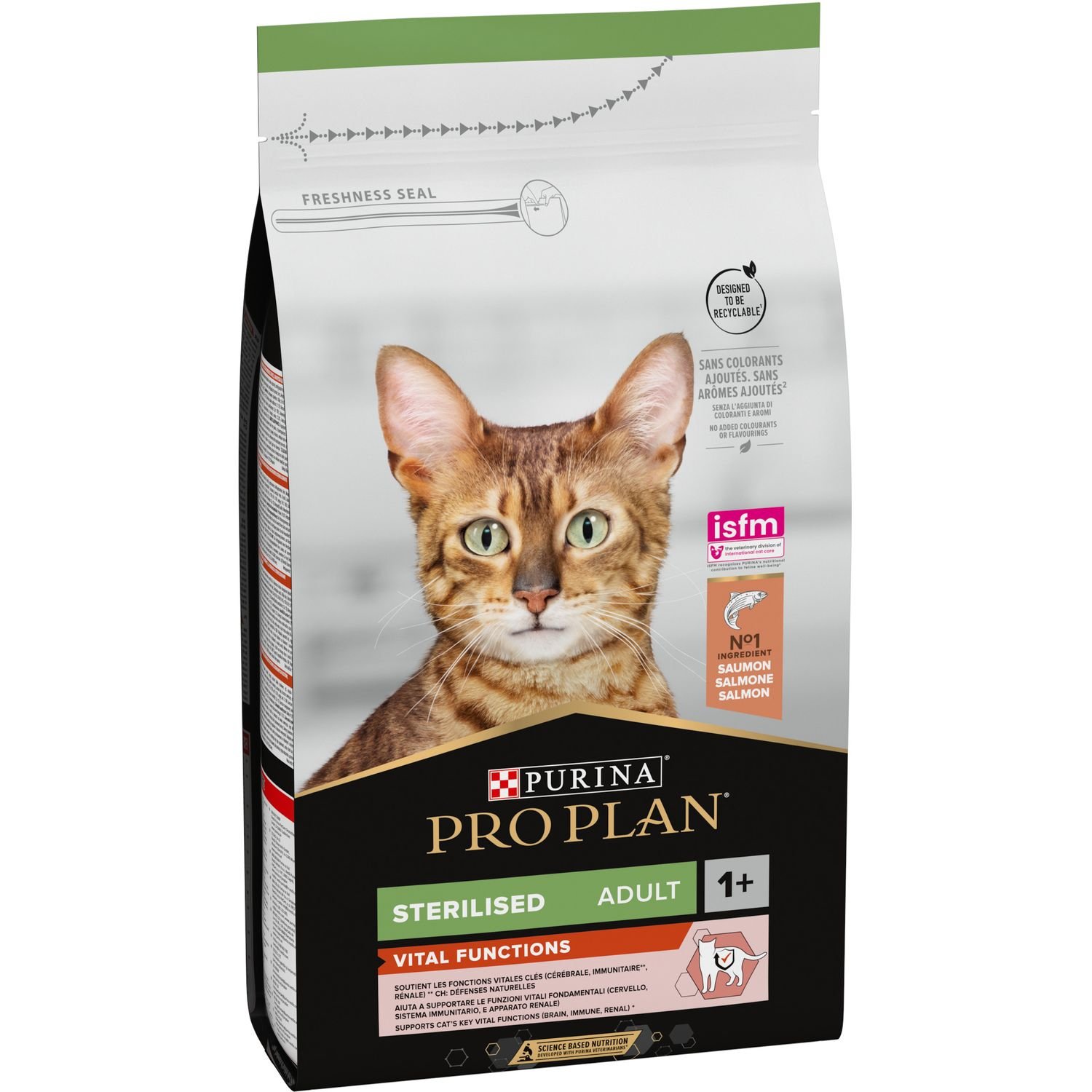 Сухой корм для взрослых стерилизованных кошек Purina Pro Plan Sterilised Adult 1+ Vital Functions с лососем 1.5 кг (12370357) - фото 2