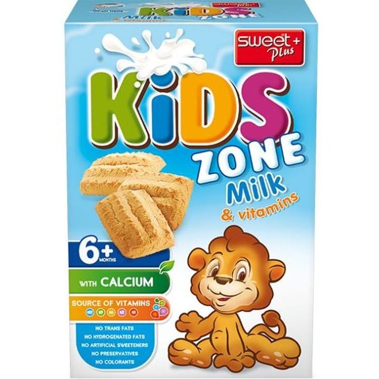 Детское печенье Sweet Plus Kids Zone с молоком, 220 г - фото 1
