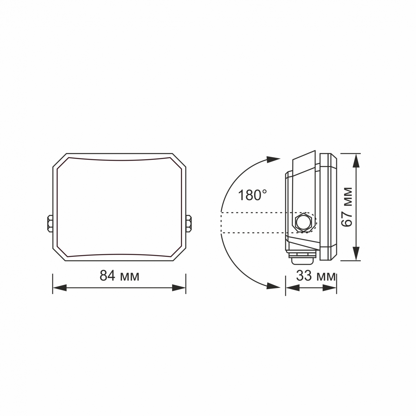 LED прожектор Videx F3 10W 5000K 220V Black (VLE-F3-0105B) - фото 5