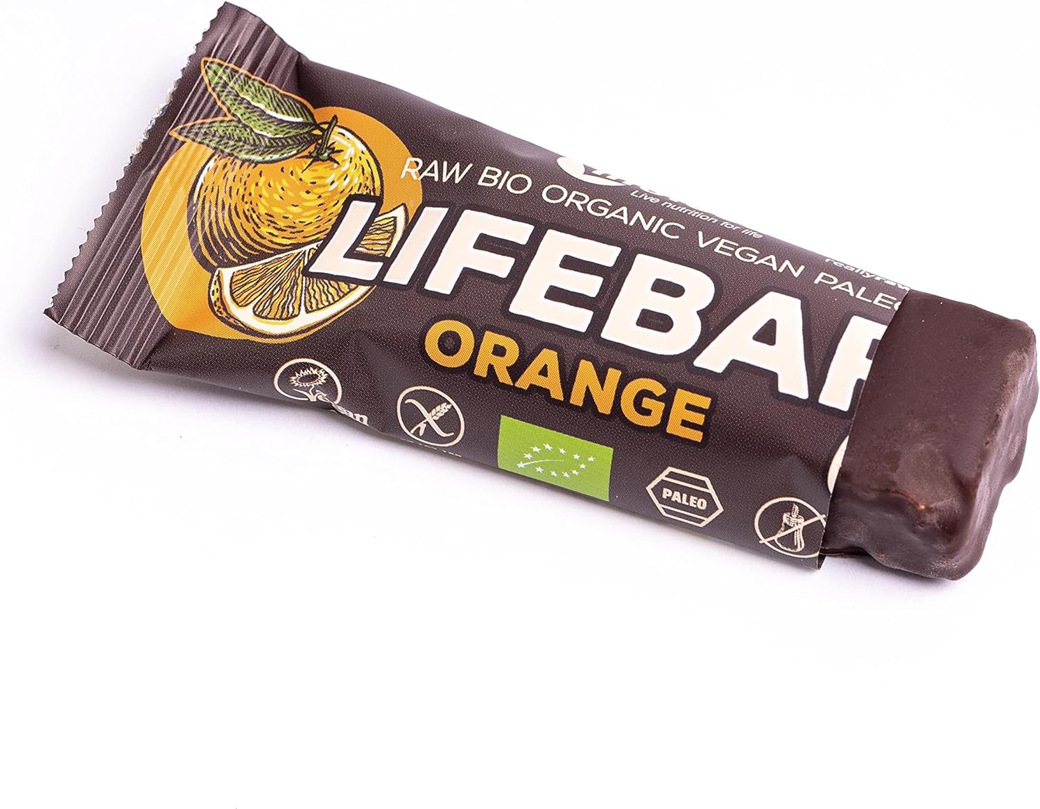Батончик Lifefood Lifebar Апельсин у шоколаді органічний 40 г - фото 3