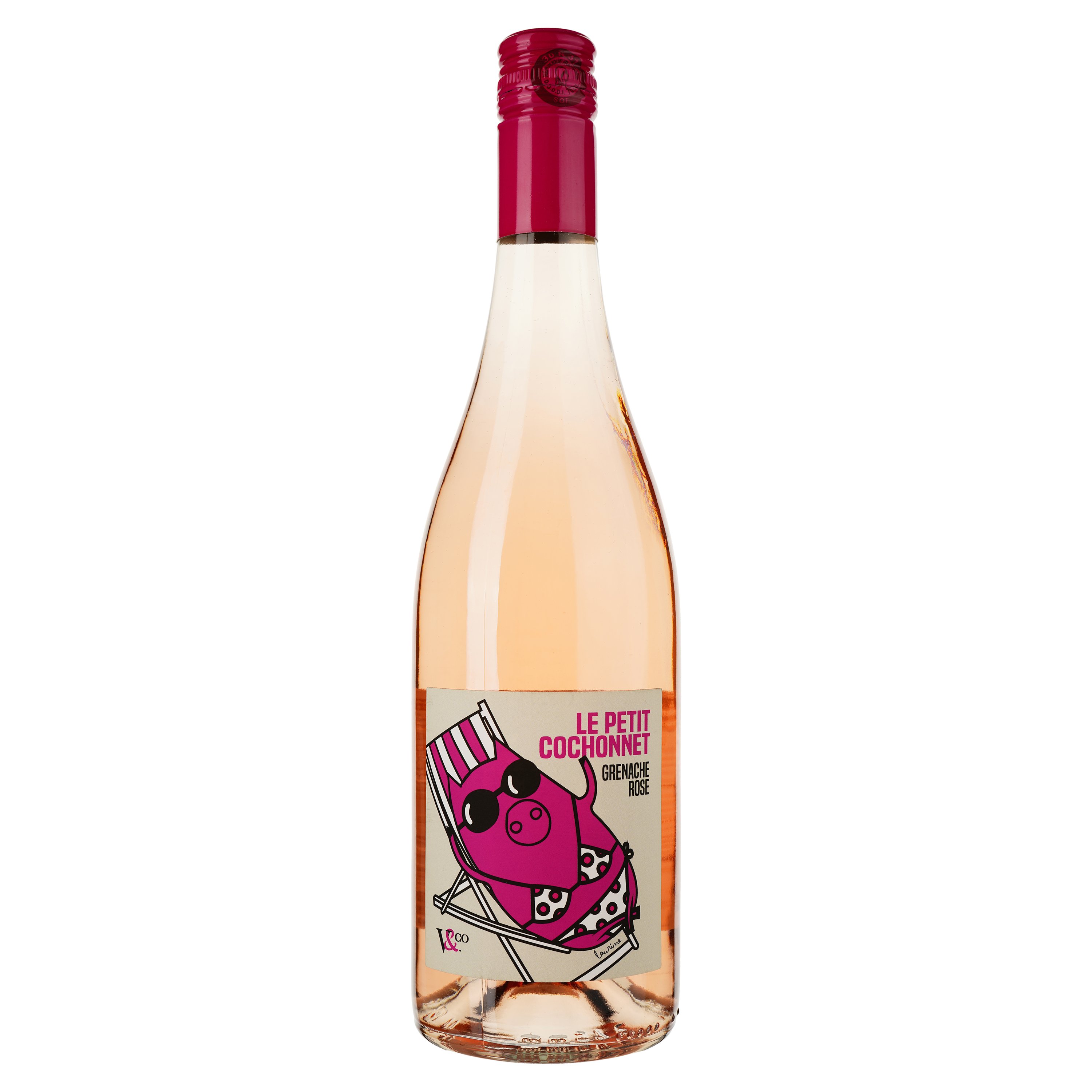 Вино Le Petit Cochonnet Grenache IGP Pays D'Oc Rose, розовое, сухое, 0,75 л - фото 1
