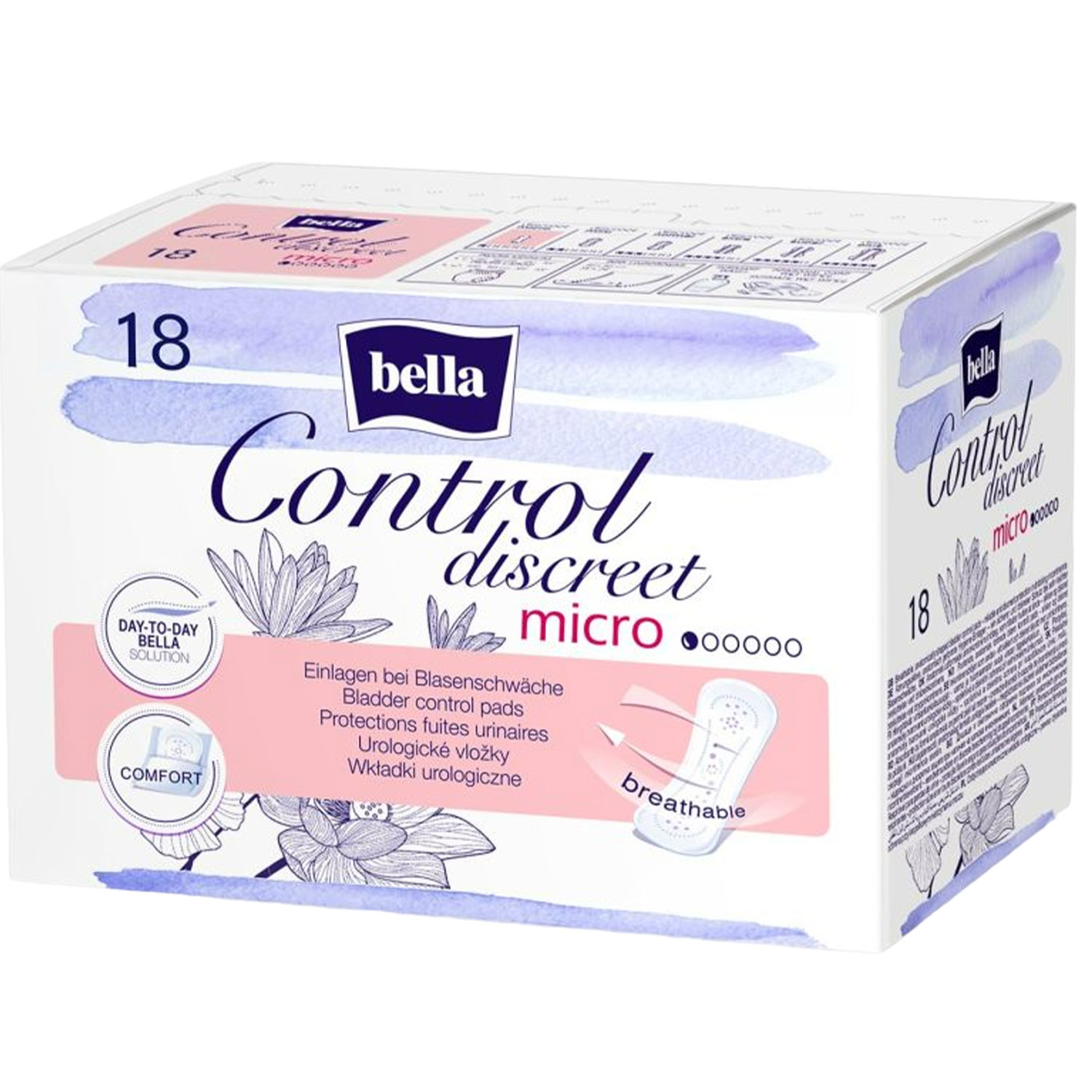 Урологические прокладки Bella Control Discreet Micro 18 шт. - фото 1