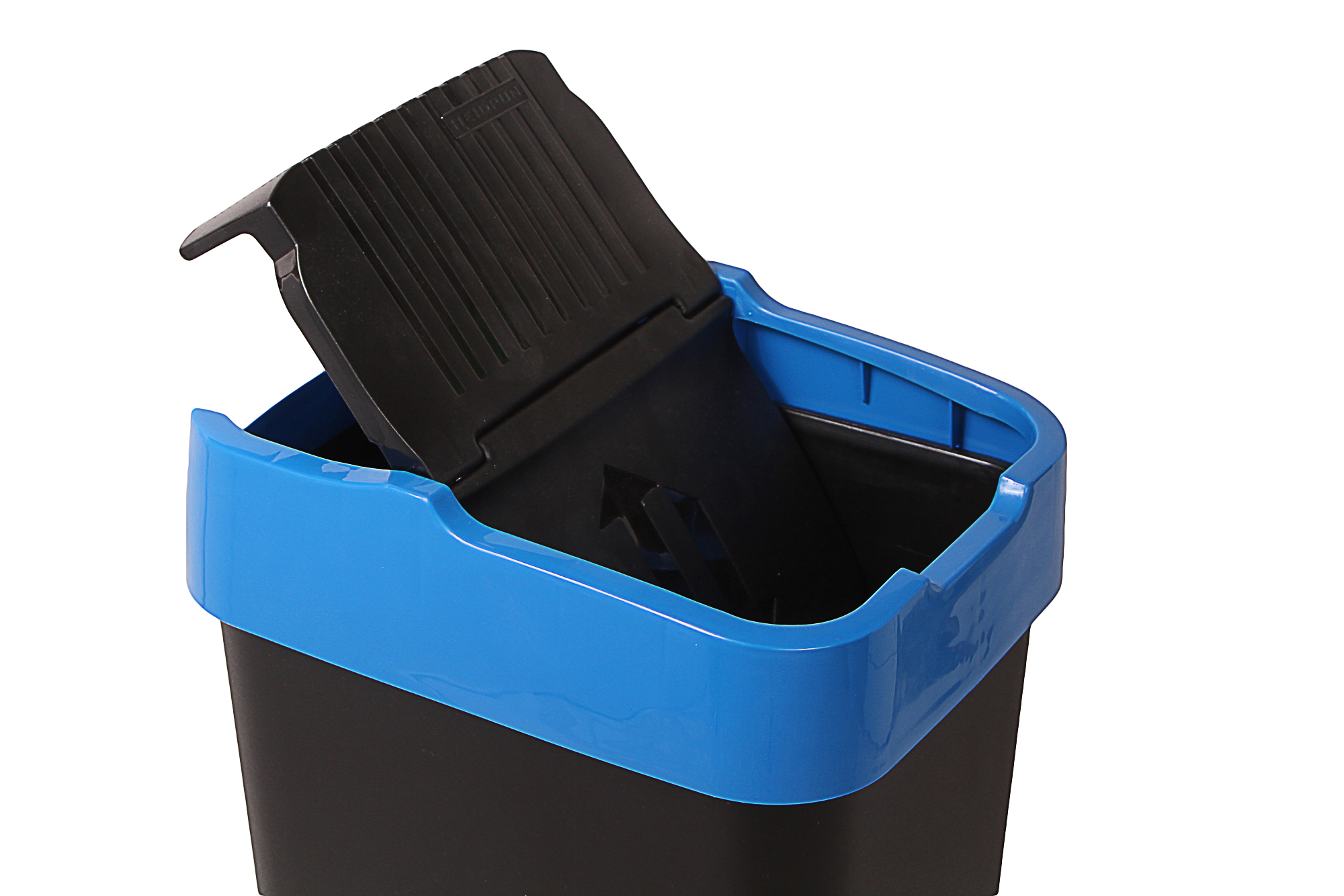 Ведро для мусора с крышкой Heidrun Refuse, 35 л, черный с синим (1343) - фото 6