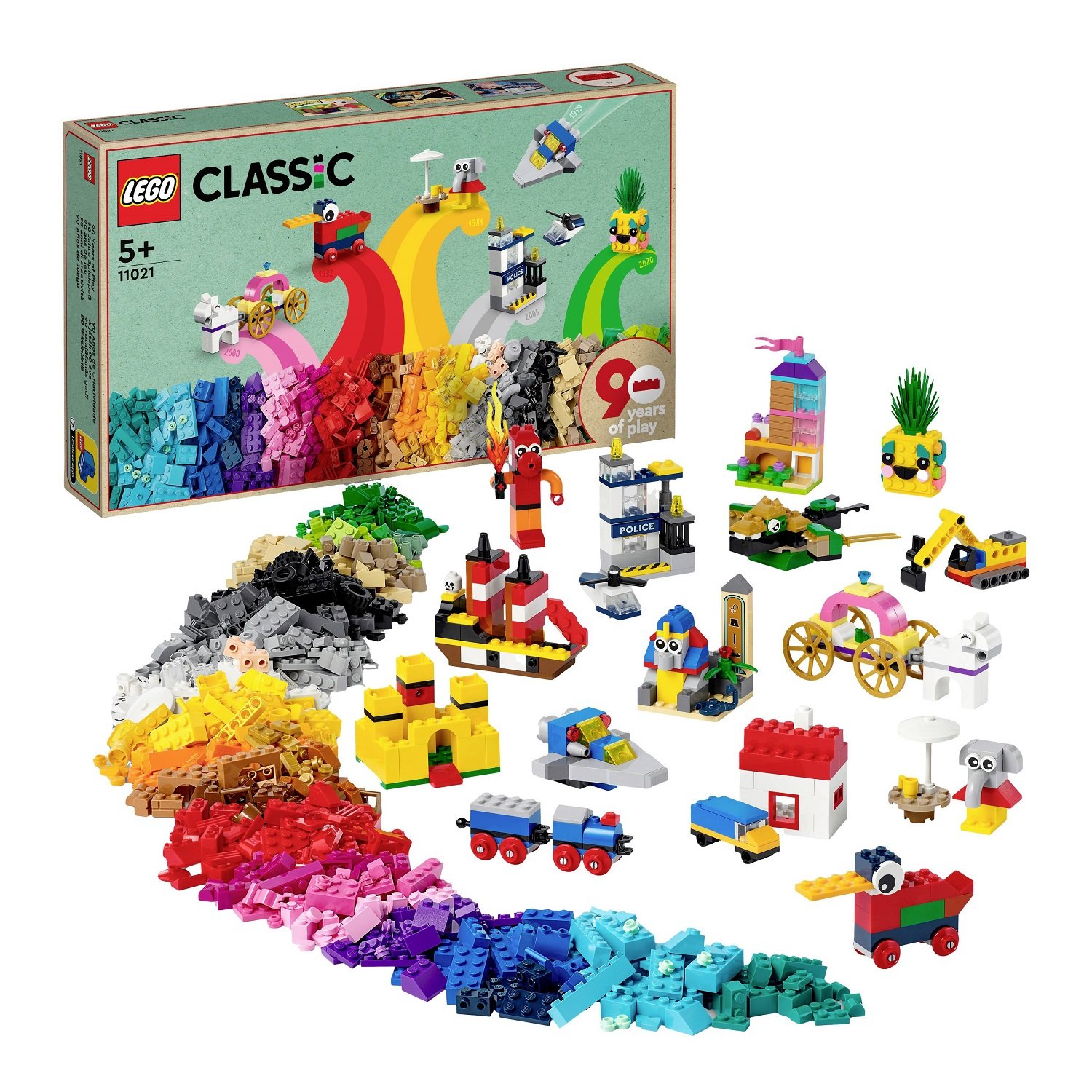 Конструктор LEGO Classic 90 років гри, 1100 деталей (11021) - фото 3